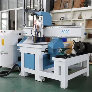 Cnc igoldencnc máquina de fresagem, melhor venda 6090 4 eixos cnc máquina de fresagem/roteador para fazer molde de madeira acrílica metal máquina