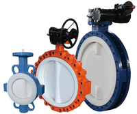 Vanne papillon DN300 Lug Type avec levier en aluminium, PN10/16