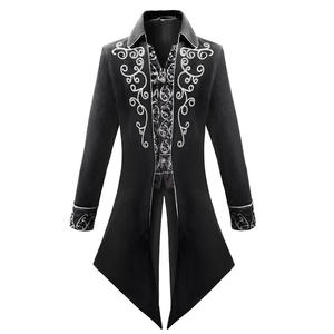 Cappotto da uomo lungo Punk di Halloween con corte a coda di rondine retrò rinascimentale medievale cappotto elegante da palcoscenico - Product Image 2
