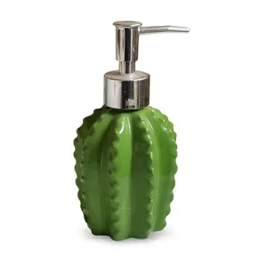 Dispensador de jabón de cerámica con diseño de Cactus para baño, conjunto de espuma de dolomita, gran oferta