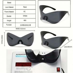 Gafas de Sol Futuristas de Gran Tamaño, Estilo Punk Y2K, Sin Montura, para Hombre y Mujer, Gran Venta 2023 - Product Image 4
