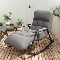 Fauteuil à Bascule Moderne pour Salon et Détente, Confortable avec Structure Métallique, Vente en Gros de Meubles de Chambre - Chaise Longue Pliante