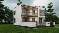 Maison préfabriquée à ossature en acier à deux étages avec 4 chambres à coucher | Immeuble résidentiel moderne à deux étages | Installation rapide et durable