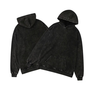 Sudadera con Capucha Personalizada al por Mayor con Logotipo, Estilo Hip Hop para Hombre, 100% Algodón, Sudadera Oversize de 460 Gramos - Product Image 2