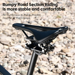 WEST BIKING Komfortabler Fahrradsitz Stoßdämpfer Aluminiumlegierung Sattel Federung Federdämpfer für MTB Rennrad Radfahren - Product Image 2
