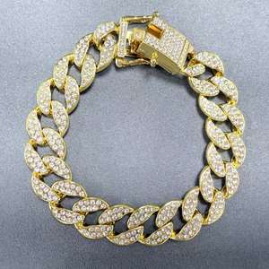 Neue Hip-Hop-Chic Kupferlegierung Kühlende Doppelreihige Verstellbare Temperamentvolle Herren- und Damen-Kubanische Mode-Ketten & Gliederarmbänder - Product Image 2