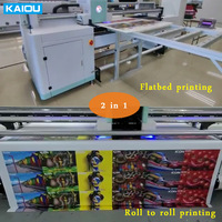 Plotter de gran formato, rollo a rollo y cama plana, Ricoh G5 G6 i3200, placas y pancartas, Impresión de 3,2 m con mesa, impresora híbrida UV de 1,8 m