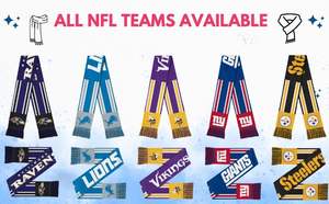 JIQINGHUI公式ライセンスチームカラーストライプワードマークプライマリーロゴフットボールサテンネックウォーマースカーフデジタルプリント - Product Image 4