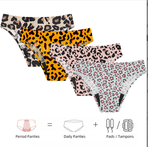 Costume da bagno senza cuciture biancheria intima mestruale a quattro strati a prova di perdite sanitari pantaloni mestruali da <span class=keywords><strong>donna</strong></span> in puro cotone - Product Image 6