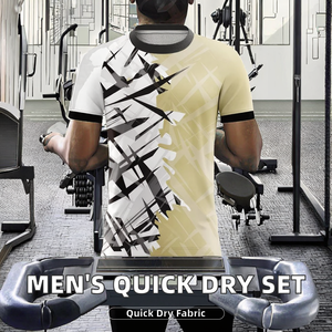 Fashion Men's Summer Gym <b>T</b>-<b>Shirts</b> Shorts Quick Dry Moisture Wicking Breathable Fitness Soccer Wear Short Sleeve Running Sports - Product Image 2