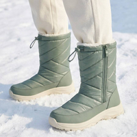 BAIRUILUN Bottes d'hiver pour femmes, design exclusif personnalisé OEM, antidérapantes, mode hiver -30 ℃   Bottes de neige pour femmes avec doublure chaude et fermeture éclair