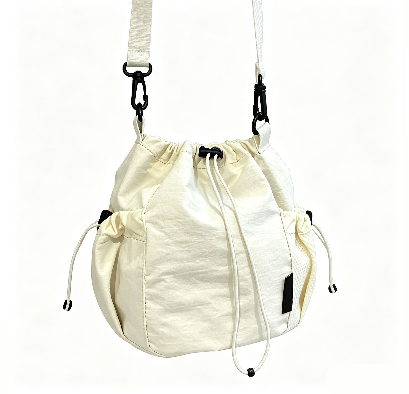 Women Lightweight Nylon Drawstring Crossbody Bag