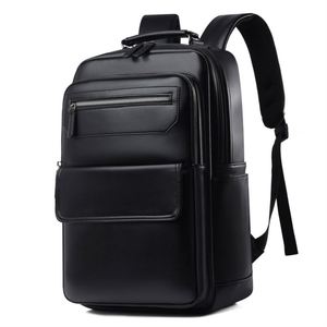 Mochila para Portátil de Cuero PU de Lujo, Impermeable, Antirrobo, con Puerto USB, de Alta Calidad, para Viajes Escolares, Unisex, Venta al Por Mayor - Product Image 1