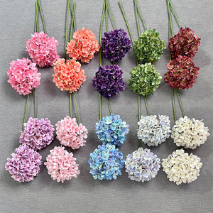 Flores Artificiales de Hortensia de Doble Punta, de Plástico y Tela, para Decoración de Bodas y Hogar, Estilo Minimalista - Product Image 2