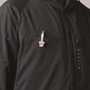 เสื้อฮู้ดดี้ยูนิเซ็กซ์ BURTLE แบบมีซิป ผ้าสเตรช สำหรับฤดูหนาว สีเทาอ่อน ไซส์ 60 XL ผ้าซอฟต์เชลล์ คอตั้ง แห้งเร็ว กันลม - Product Image 4