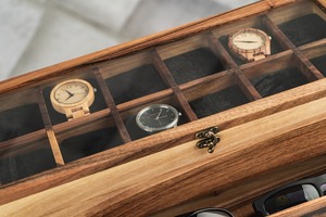 Sang Trọng Xách Tay Công Suất Lớn 4/8/12 Khe Cắm Du Lịch Màu Đen Đồng Hồ Bằng Gỗ, Bộ Sưu Tập Hộp Quà Tặng Lưu Trữ Bao Bì Gỗ Hộp Đồng Hồ - Product Image 3