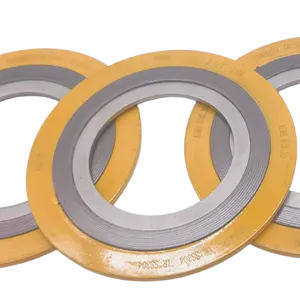 Nhà Máy Trực Tiếp SS316 PTFE Xoắn Ốc Vết Thương Gasket Thép Không Gỉ Xoắn Ốc Vết Thương Miếng Đệm Kim Loại Để Bán