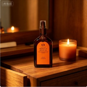Aceite de Argán Doble Cuidado de Marca Privada 50ml, Sérum Capilar No Pegajoso, Protector de Calor para Cabello Dañado, Calidad de Exportación - Product Image 3