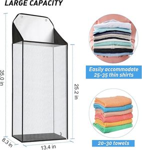 Cesto <span class=keywords><strong>de</strong></span> ropa sucia <span class=keywords><strong>para</strong></span> colgar sobre la puerta, organizador <span class=keywords><strong>de</strong></span> ropa sucia, cesto <span class=keywords><strong>de</strong></span> ropa sucia colgante <span class=keywords><strong>de</strong></span> pared con cremallera <span class=keywords><strong>para</strong></span> armario <span class=keywords><strong>de</strong></span> <span class=keywords><strong>baño</strong></span> - Product Image 4