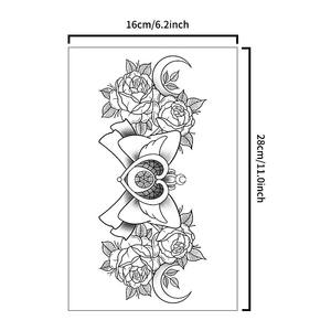 Tatuajes Temporales Colorido Realista Grande Extraíble Sexy <span class=keywords><strong>Pecho</strong></span> Cintura Tatuaje Pegatinas <span class=keywords><strong>para</strong></span> <span class=keywords><strong>Hombres</strong></span> Mujeres Negro Tatuajes Temporales - Product Image 6