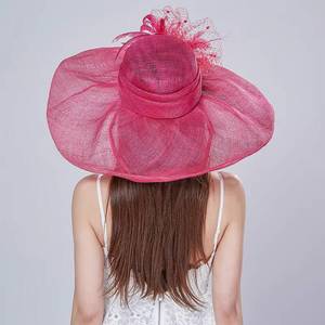 Nouveau Chapeau Élégant en Sinamay pour Femme, Idéal pour Mariage, Cérémonie, Fête, Chapeau à Large Bord pour Dames - Product Image 4