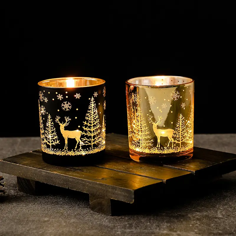 [Christmas Picks] Custom Soy Wax Scented Candle With Led Lights