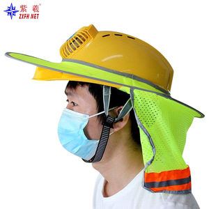 Safety helmet, sunshade hat, 369 brim, a must-have for construction sites where you're drying off, <b>protective</b> face <b>shield</b>, - Product Image 1