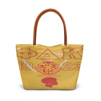Sac fourre-tout Zeta Phi Beta, sac à main de sororité avec emblème grec imprimé perles, poignées en cuir PU, grande capacité, sac à bandoulière pour le shopping