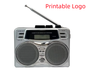 Boombox rétro rechargeable d'usine avec lecteur de cassettes, radio AM FM SW et haut-parleur Bluetooth pour l'extérieur et la maison - Product Image 3