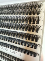 Kit de cils en grappe DIY personnalisables en gros, 60D préfabriqués, volume 9-16mm, faux cils en vison de longueurs mixtes