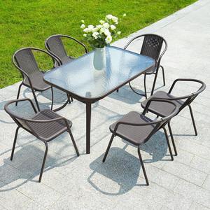 Meubles <span class=keywords><strong>de</strong></span> <span class=keywords><strong>jardin</strong></span> d'extérieur <span class=keywords><strong>pas</strong></span> chers, directement <span class=keywords><strong>de</strong></span> l'usine, ensemble <span class=keywords><strong>de</strong></span> chaises et table en rotin et fer forgé empilables pour les activités <span class=keywords><strong>de</strong></span> plein air - Product Image 4