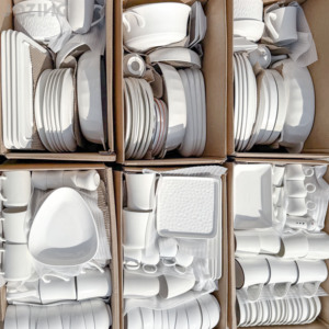Vajilla de Cerámica Blanca Redonda Clásica de Porcelana de <span class=keywords><strong>la</strong></span> Fábrica JOZING, Apta para Microondas y Lavavajillas, para Uso en Restaurantes - Product Image 1