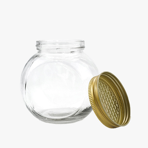 Vente en gros de <span class=keywords><strong>mini</strong></span> récipient distributeur <span class=keywords><strong>vide</strong></span> de 180ml 450ml rond unique pour le stockage de la gelée <span class=keywords><strong>pot</strong></span> de <span class=keywords><strong>miel</strong></span> en verre de qualité alimentaire avec bouchon en métal - Product Image 6