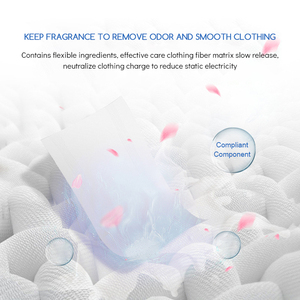 Lunga durata fresco e pulito profumo asciugatrice lenzuola sicuro per <span class=keywords><strong>ammorbidente</strong></span> per vestiti per bambini controlli statici forma solida - Product Image 6