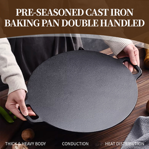 Sartén Multifunción <span class=keywords><strong>para</strong></span> Pizza y Crepas, Wok de Hierro Fundido Pre-Sazonado, Sartén Grande <span class=keywords><strong>para</strong></span> Exteriores, Parrilla <span class=keywords><strong>para</strong></span> Asar - Product Image 6