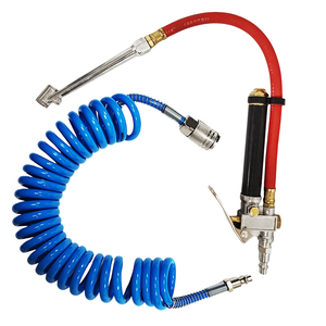 Pistolet de gonflage de pneus avec manomètre précis, embout et tuyau d'air professionnels pour le service des pneus de voitures, camions et motos - Product Image 1