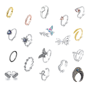 แหวนเงินแท้ 925 ลายหัวกะโหลก นกอินทรี ประดับเพชรคิวบิกเซอร์โคเนีย - Product Image 1