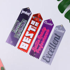 紙カードカスタム刻印リボン印刷ロゴリボンメダル波パーソナライズウェビングリボン - Product Image 4