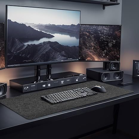Polyester Modern Eco-Friendly Non-Slip Desk Mat 100x40cm (40''x16'') Keyboard & Mouse Pad Office Computer Desk Protector