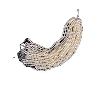 Perles d'eau douce naturelles blanches de 8-9 mm, presque rondes, en vrac, matériaux faits à la main pour la création de bijoux DIY, nouveaux styles - Product Image 5