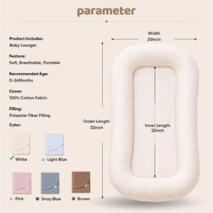 OEM ODM Multifunctional Baby Nest Bed Breathable Infant Support Cushion Foldable Baby Lounger for 0-8 Months Baby - Product Image 3