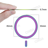 Pegatina de anillo magnético Premium Compatible con carga inalámbrica para iPhone para Samsung Otros teléfonos móviles Acceso de teléfono móvil Premium
