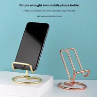 Penyangga Ponsel Tipe Berdiri dari Besi, Rak Buku, Display Bentuk Kawat, Tempat Menu, Dilapisi Elektroplating