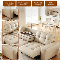 Canapé-lit électrique moderne avec table escamotable et ports USB pour le mobilier de salon