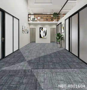 韦龙地毯100% 尼龙地毯地板砖耐用商业办公聚氯乙烯背衬50x 50厘米来样定做