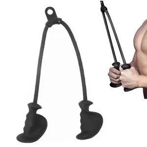 Cuerda de fitness para bíceps y tríceps, de acero inoxidable de alta resistencia, con agarres para máquina de poleas y <span class=keywords><strong>barra</strong></span> de remo - Product Image 1