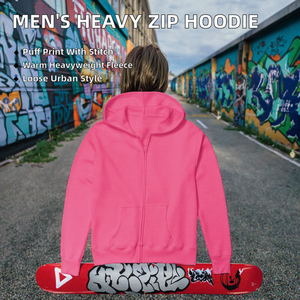 Sweat-shirt unisexe surdimensionné à capuche zippé, haut de gamme, épais, style streetwear, effet vieilli, avec broderie sur l'épaule, pour l'automne - Product Image 2