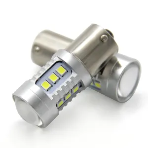 Lámpara LED BA15S de alto brillo para coche, luz de freno de señal de giro, p21w, 1156, 1157, 2835, 15smd