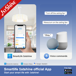 1stshine LED quạt trần <span class=keywords><strong>Top</strong></span> người bán New thiết kế nội thất mini nhỏ 22 inch LED ánh sáng không có Blade Quạt trần - Product Image 6