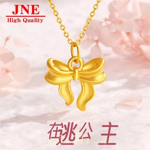 Colgante de Oro 999, Collar con Lazo de Princesa, Accesorios de Oro para Transmisiones en Vivo de Tik Tok, Venta al Por Mayor - Product Image 2